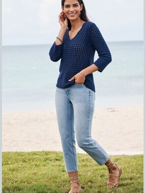 Soft Surroundings Ultimate Denim Skinny Ankle Jeans, Size 16